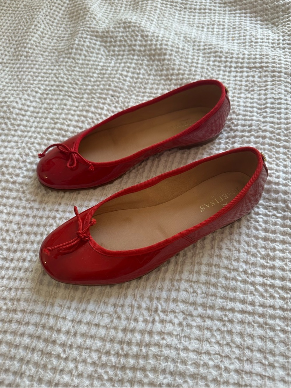 Red Patent Ballet Flats - Women